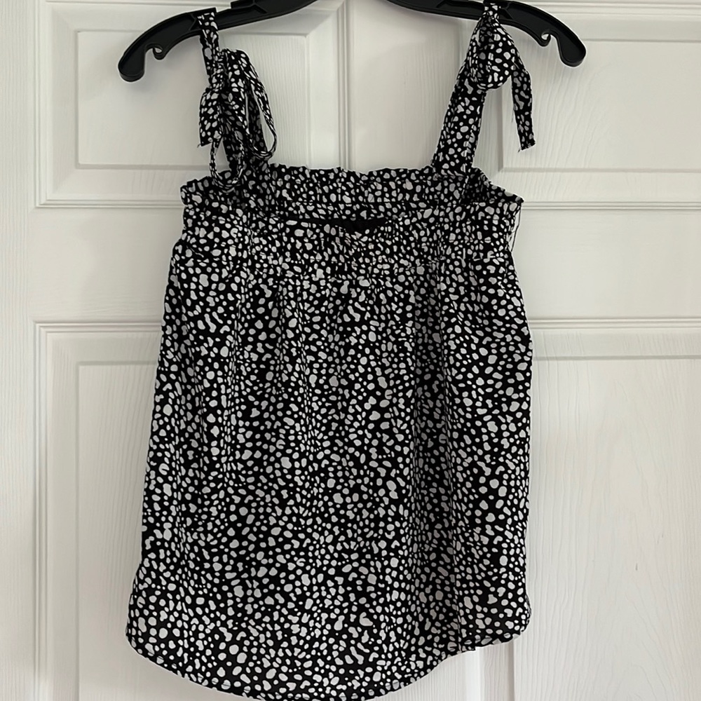 Black and White spotted blouse
